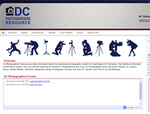 Tablet Screenshot of dc-photographers-resource.com